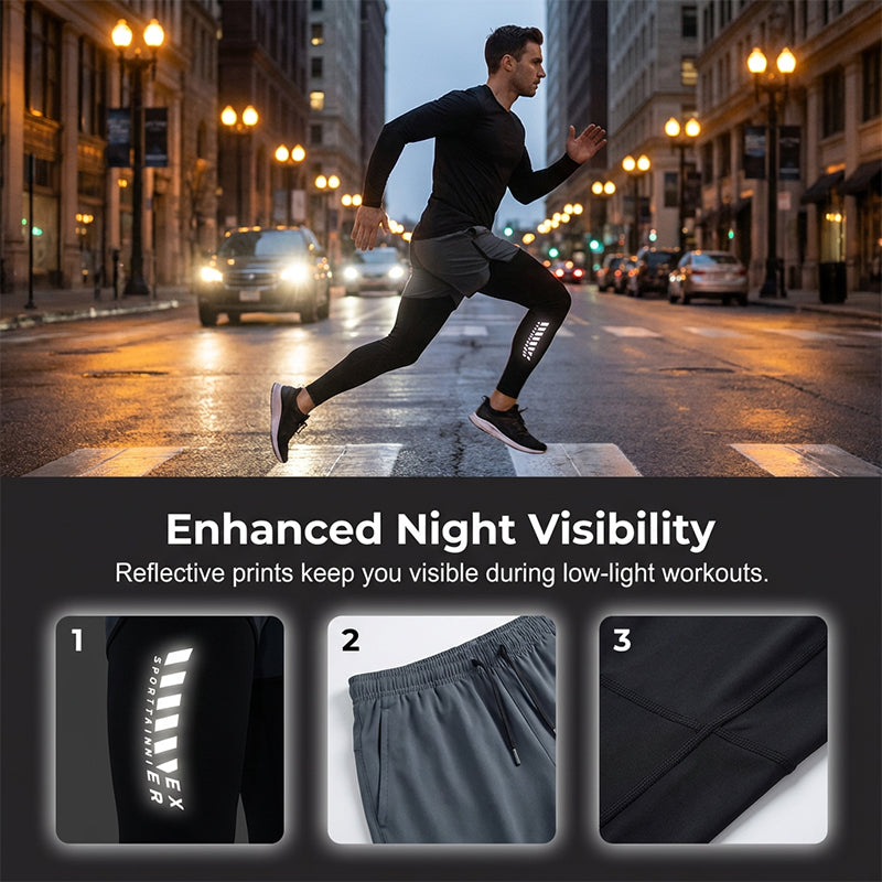 ⏳Time-Limited Special⏰Men's 2-in-1 Running Tights with Shorts