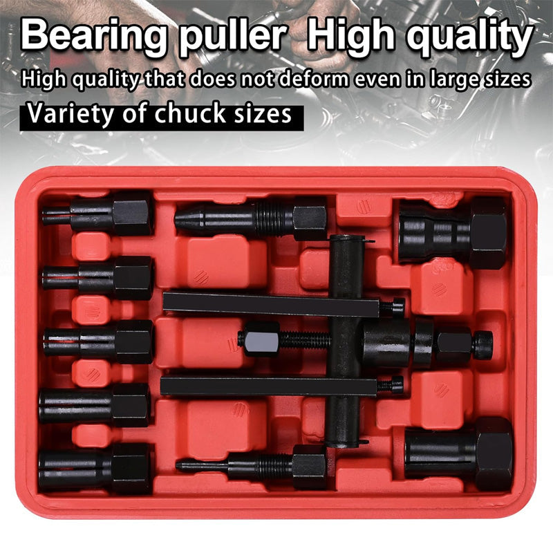 📢📢50% OFF !! ⏰ 10 PCS Motorcycle Bearing Puller Tool Kit – Heavy Duty & Portable – Mechanic Essential 🏍️