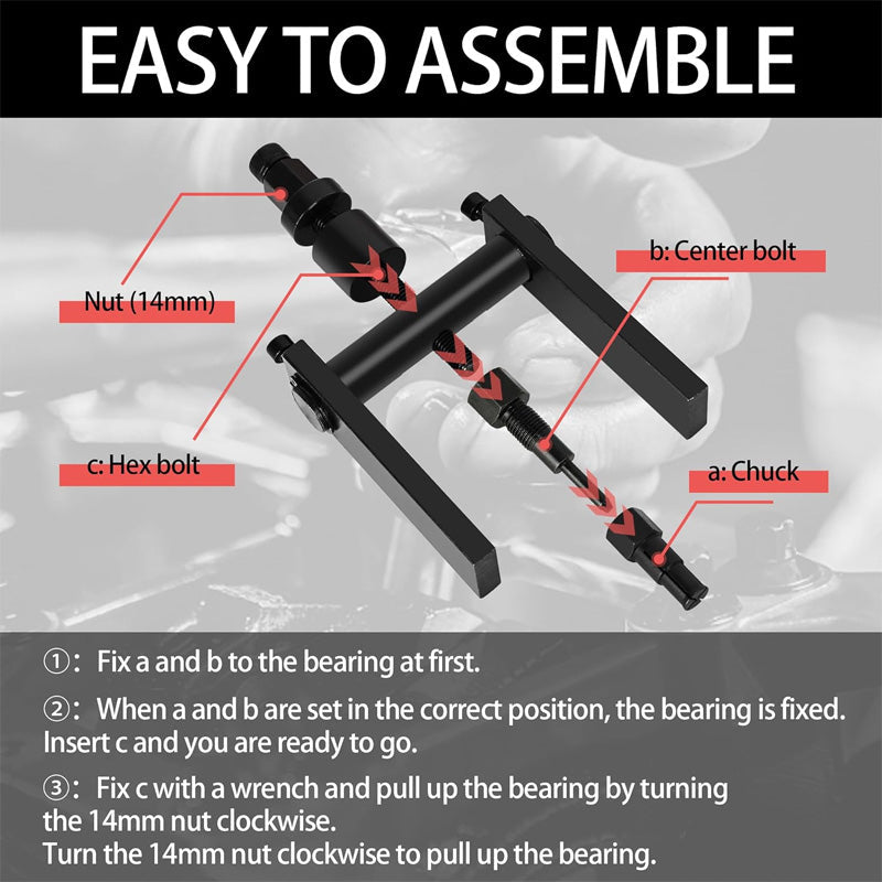 📢📢50% OFF !! ⏰ 10 PCS Motorcycle Bearing Puller Tool Kit – Heavy Duty & Portable – Mechanic Essential 🏍️
