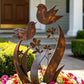🔥50% OFF🔥Rustic Bird & Flower Metal Garden Stake