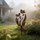 🔥50% OFF🔥Rustic Bird & Flower Metal Garden Stake