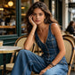 ⏳Time-Limited Special⏰Women's Denim Jumpsuit – Sleeveless, V-Neck, Wide-Leg 💫
