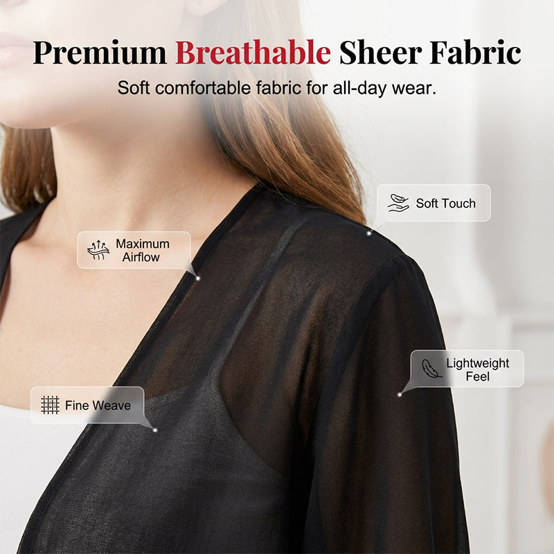 ⏳Limited-time 50% off⏰Women's Chiffon Tie-Front Top – Summer Layering Essential 🍃