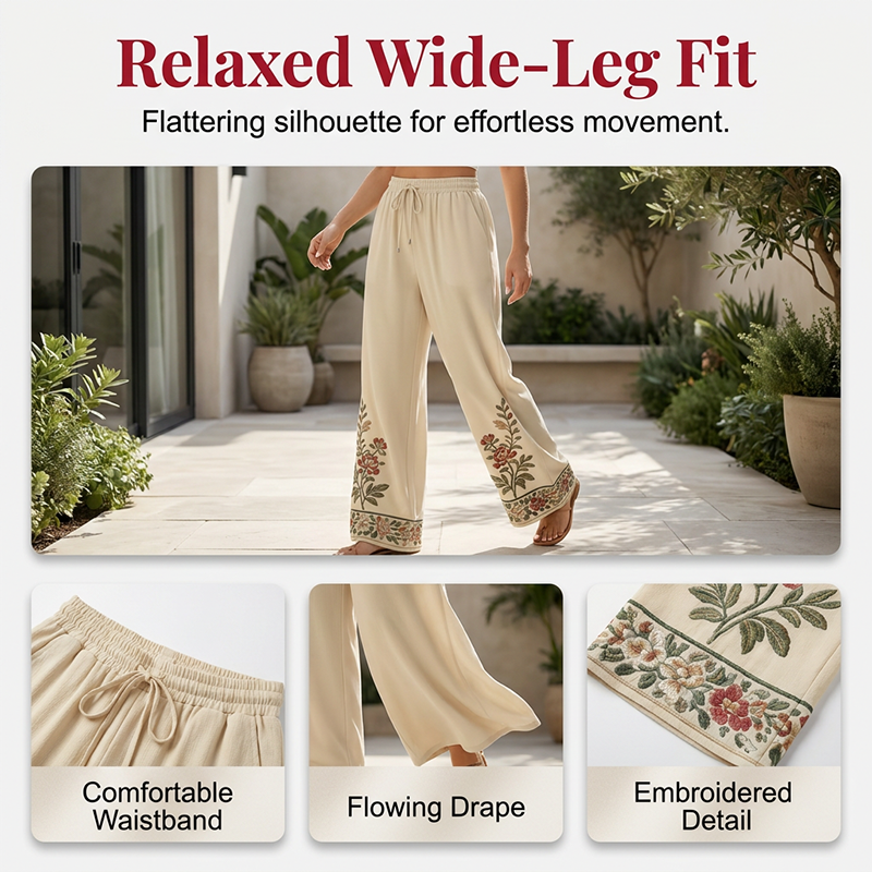 📢📢54% OFF !! ⏰Women's Long Sleeve Blouse & Wide-Leg Pants Set👚👖