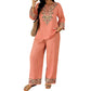 📢📢54% OFF !! ⏰Women's Long Sleeve Blouse & Wide-Leg Pants Set👚👖