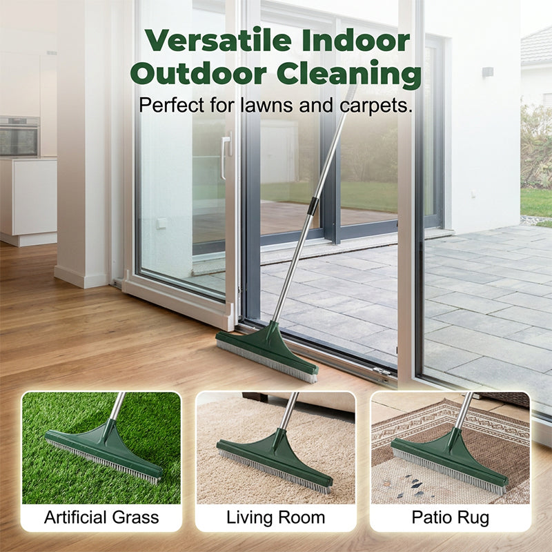 🌿 50% OFF NOW! 🔄 Multi-Purpose Lawn & Carpet Grooming Rake – 2-in-1 – Dethatch lawns & groom carpets effortlessly – sturdy tines & ergonomic handle for year-round use 🧹