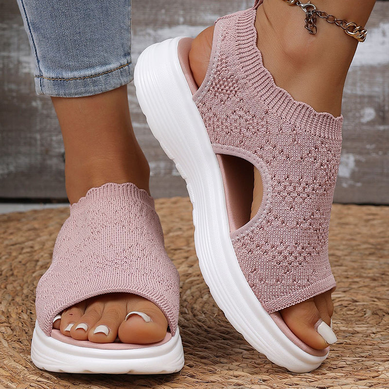 🎁New Arrivals 50% OFF💥Women's Breathable Knit Platform Sandals