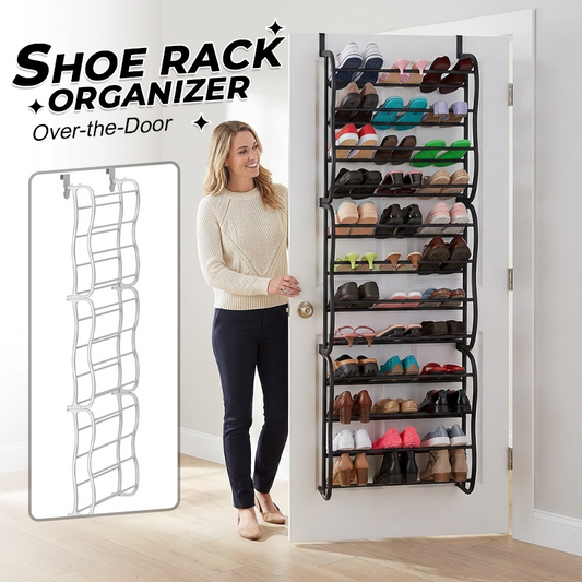 ⏰🔥LIMITED TIME 50% OFF! 👟Over-the-Door Shoe Rack Organizer – 24 pockets & tool-free install – Fits standard doors, holds up to 24 pairs – perfect for entryway or closet 🚪✨