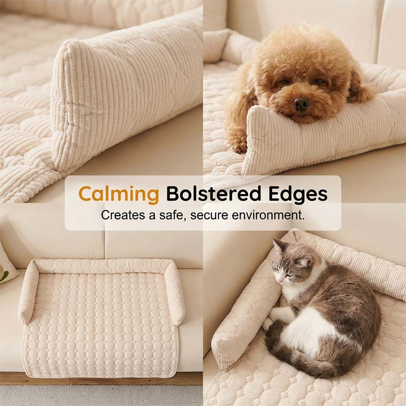 ⏳Limited-time 50% off⏰Cozy Bolstered Pet Couch Protector🛋️🐾