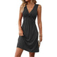 Women's V-neck Front Knotted Sleeveless Dress