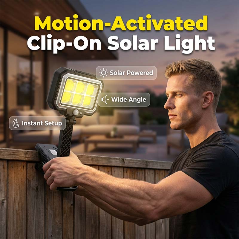 ☀️Limited Discount 50% Off🎁!!Clip-On Solar Motion Sensor Light