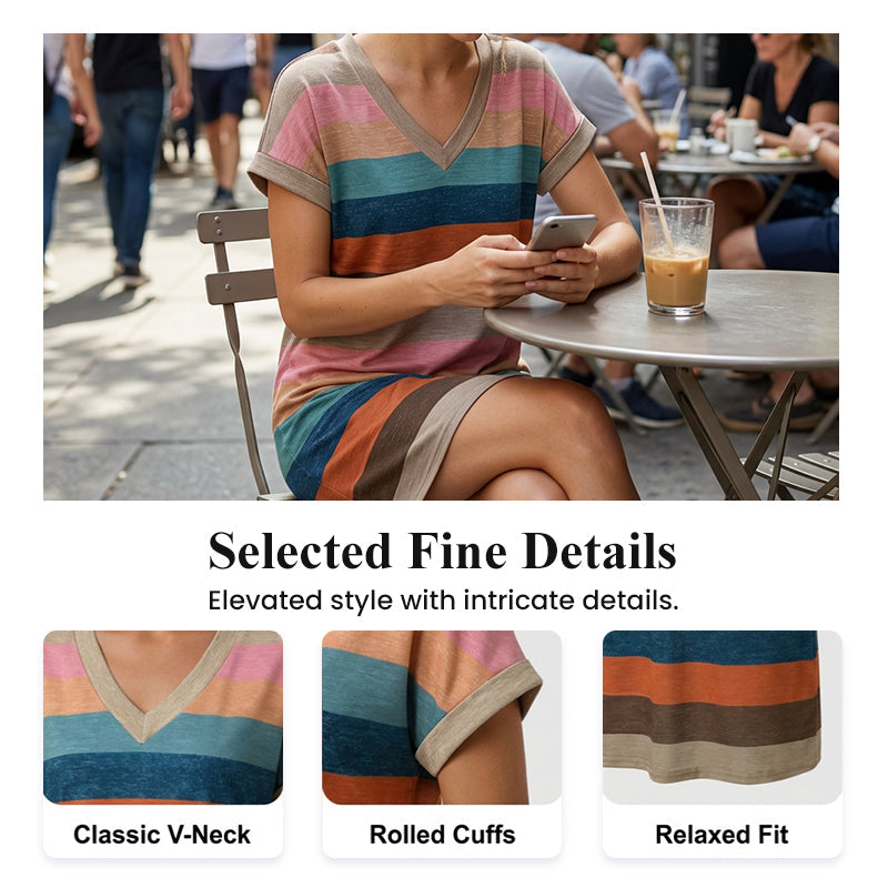 👗 50% OFF NOW!🌬️ V-Neck T-Shirt Dress – Casual & Breezy – Summer Staple ☀️