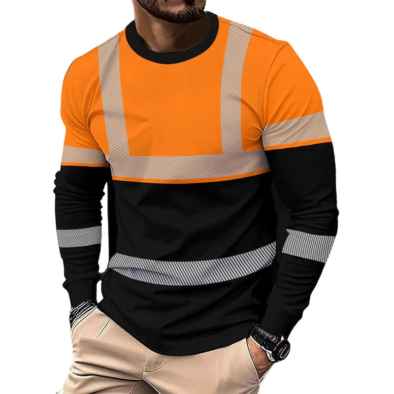 📢📢50% OFF !! ⏰Men's Printed Round-neck Long-sleeve Shirt