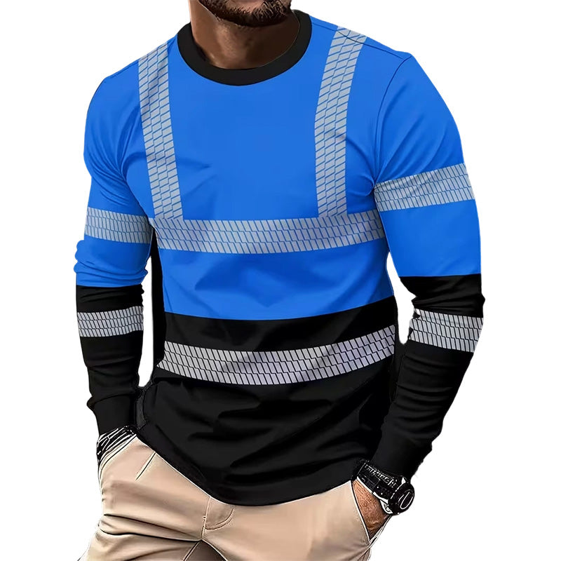 📢📢50% OFF !! ⏰Men's Printed Round-neck Long-sleeve Shirt