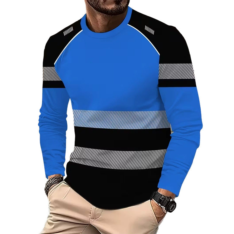 📢📢50% OFF !! ⏰Men's Printed Round-neck Long-sleeve Shirt