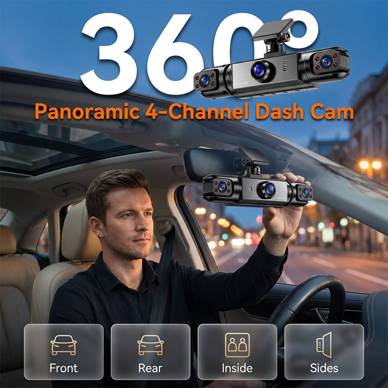 🚗 LIMITED-TIME 50% OFF! ✨ 360° Eagle Eye Parking Camera – 1080P, 4-Way Display, WiFi 📹