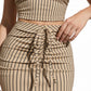 ⏳Limited-time 50% off⏰Elegant Asymmetrical Crop Top and High-Waist Skirt Set👚👗