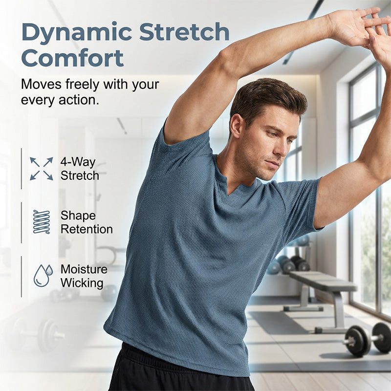👔 LIMITED-TIME 50% OFF! ✨ Men's V-Neck Short-Sleeve Shirt – Slim Fit, Modern, All-Day Fresh 🌀