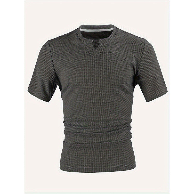 👔 LIMITED-TIME 50% OFF! ✨ Men's V-Neck Short-Sleeve Shirt – Slim Fit, Modern, All-Day Fresh 🌀