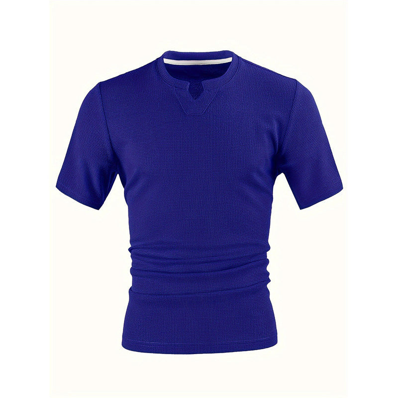 👔 LIMITED-TIME 50% OFF! ✨ Men's V-Neck Short-Sleeve Shirt – Slim Fit, Modern, All-Day Fresh 🌀
