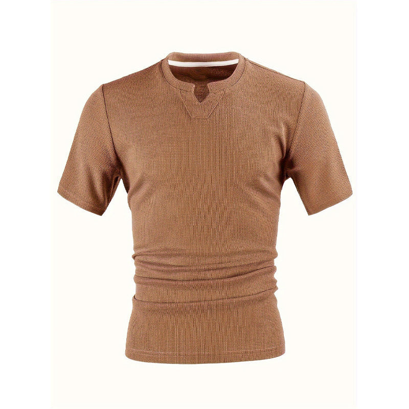 👔 LIMITED-TIME 50% OFF! ✨ Men's V-Neck Short-Sleeve Shirt – Slim Fit, Modern, All-Day Fresh 🌀