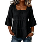⏳Limited-time 50% off⏰ Elegant Square Neck Summer Blouse🌸👚