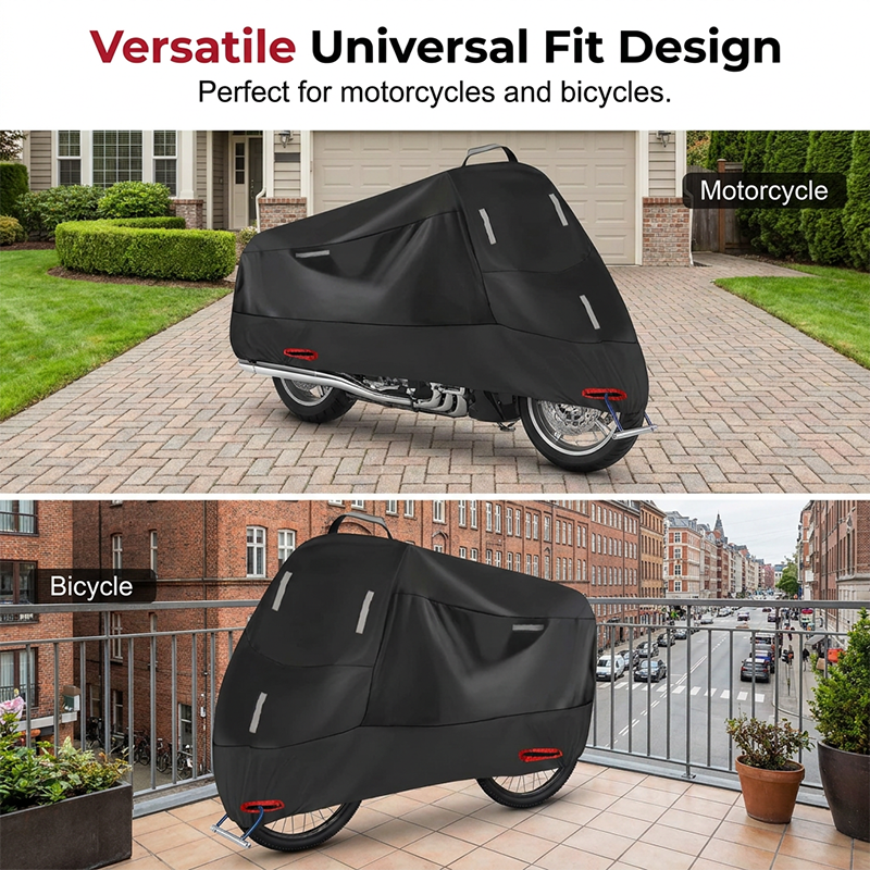 🏍️🌧️All-Weather Oxford Cloth Motorcycle Cover | UV-Resistant, Reflective Strips, and Reinforced Security Grommets🔆