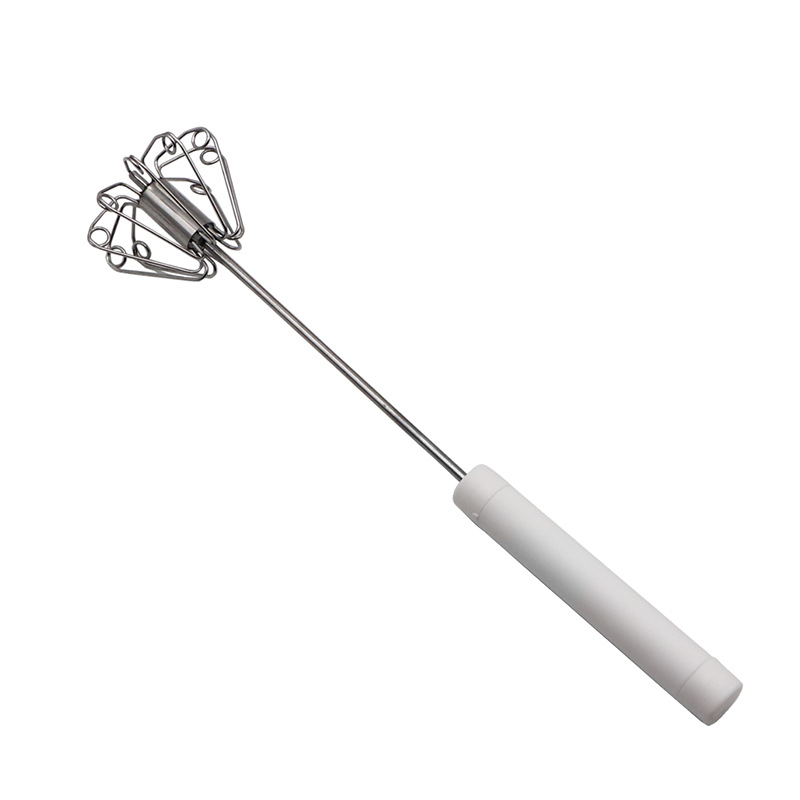 🥚🍳 Semi-automatic stainless steel hand whisk 🔧✨