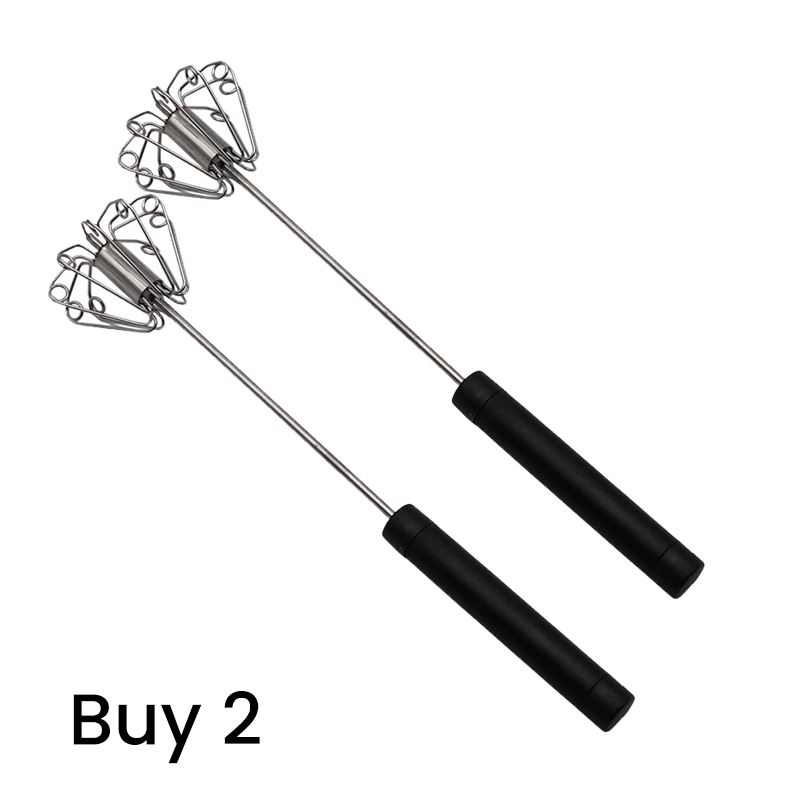 🥚🍳 Semi-automatic stainless steel hand whisk 🔧✨