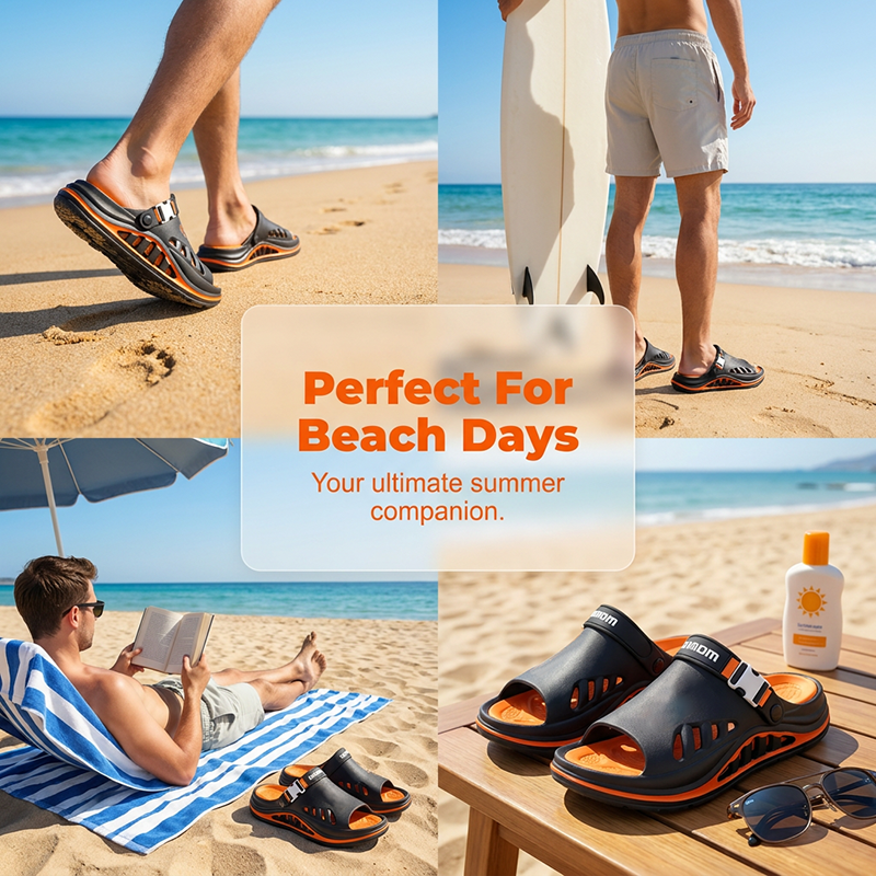 🏃 Men's Athletic Breathable Sandals with Thick Sole — Non-Slip, Lightweight & Great for Active Days