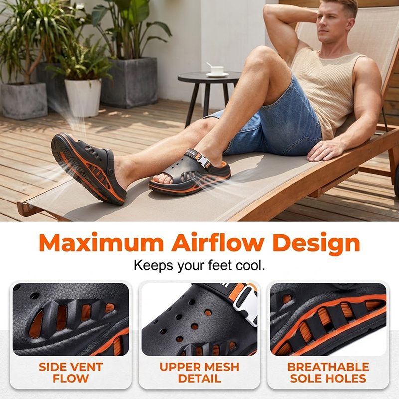 🏃 Men's Athletic Breathable Sandals with Thick Sole — Non-Slip, Lightweight & Great for Active Days