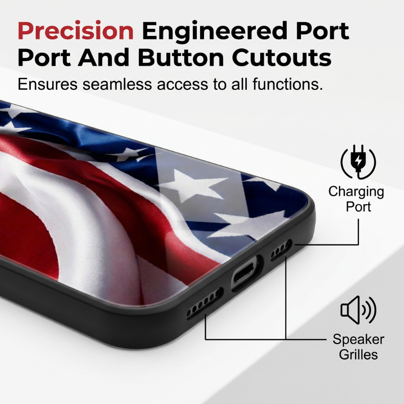 ⏳Time-Limited Special⏰Vibrant Patriotic Glass Phone Case📱🎏