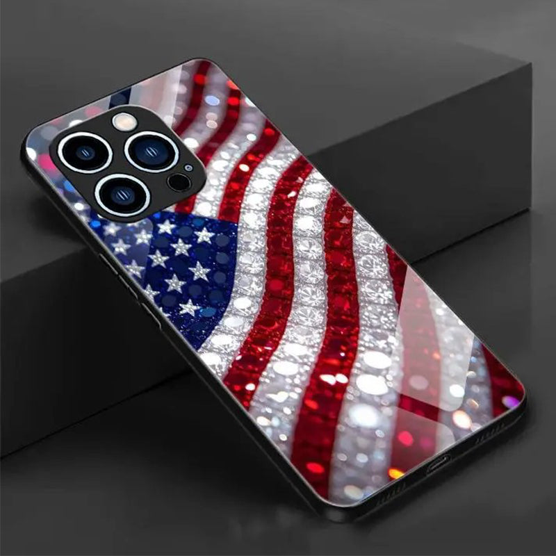 ⏳Time-Limited Special⏰Vibrant Patriotic Glass Phone Case📱🎏