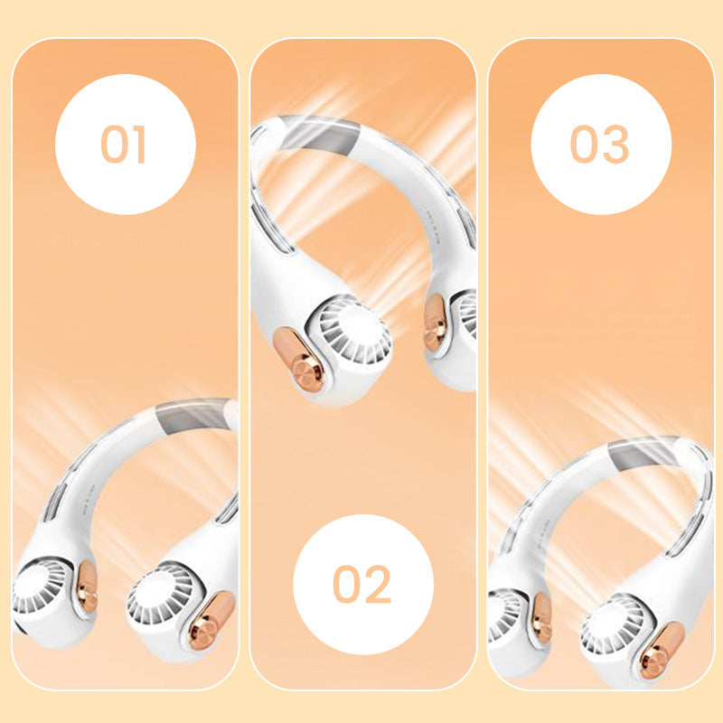 🌀 LIMITED-TIME 50% OFF! 💥 360° Rotating Neck Fan – Ultra Quiet, 3 Speeds, Hands-Free, Long Battery ✨