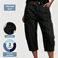 👖 LIMITED-TIME 50% OFF! ✨ Women's Casual Stretchy Cropped Denim Pants – Barrel Fit, Mid-Waist, Multi-Pockets 🌿