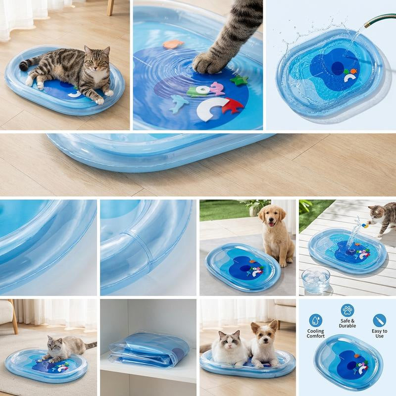 ⏰🔥LIMITED TIME 50% OFF!🔥50K+ SOLD! Inflatable Cooling Water Bed for Cats