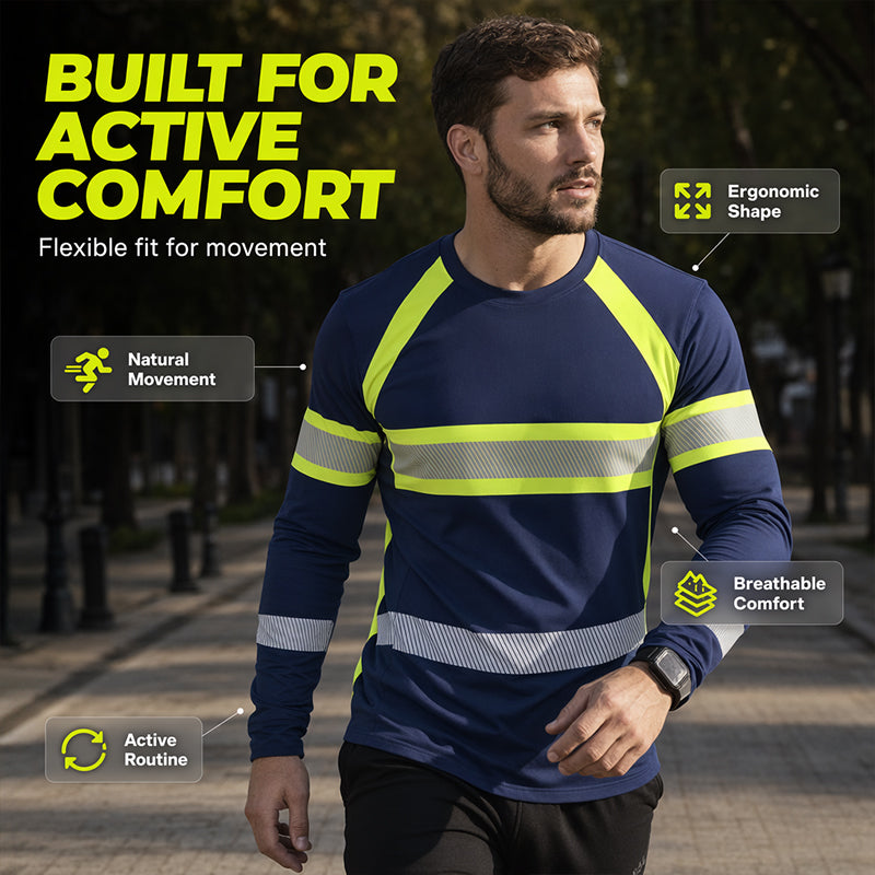 📢📢40% OFF !! ⏰Crewneck Color Block Long Sleeve T-Shirt