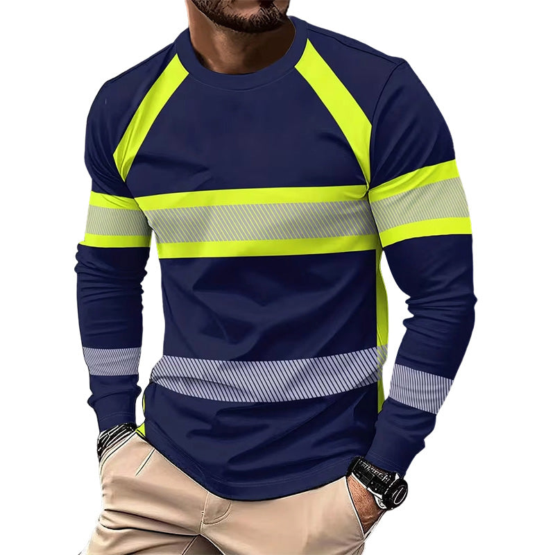 📢📢40% OFF !! ⏰Crewneck Color Block Long Sleeve T-Shirt