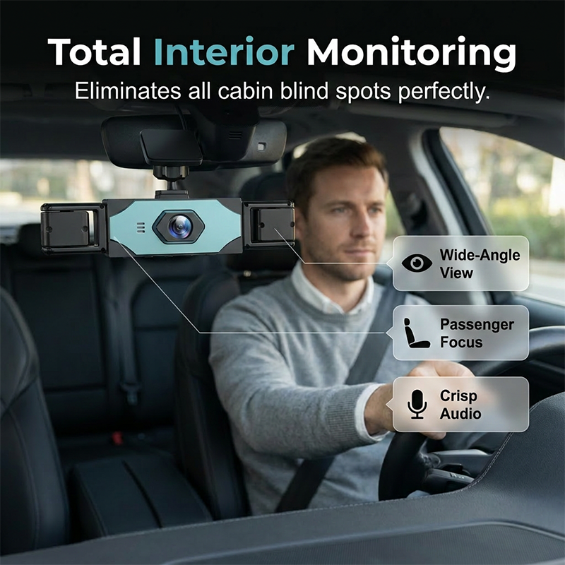 🚗50% OFF!📹360° Protection 4-Channel Dash Cam