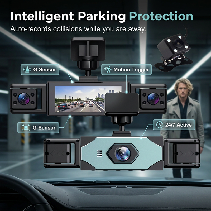 🚗50% OFF!📹360° Protection 4-Channel Dash Cam
