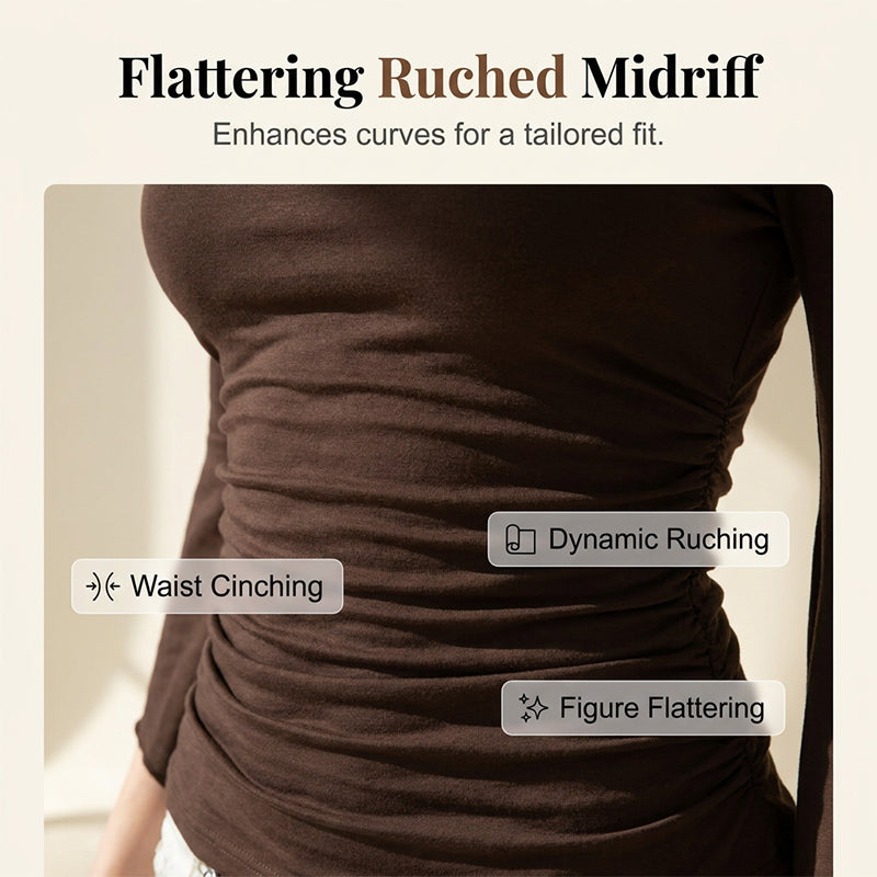 👗 LIMITED-TIME 50% OFF! ✨ Women's Off-the-Shoulder Halter Neck Top – Ring Detail, Ruched Waist, Batwing Sleeves 🌸