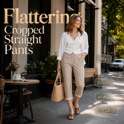 🎁New Arrival 50% OFF💥Women Casual Slim Fit Cropped Pants