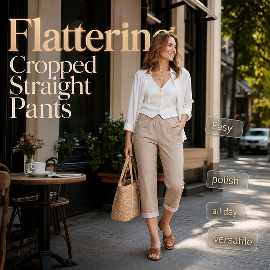 🎁New Arrival 50% OFF💥Women Casual Slim Fit Cropped Pants