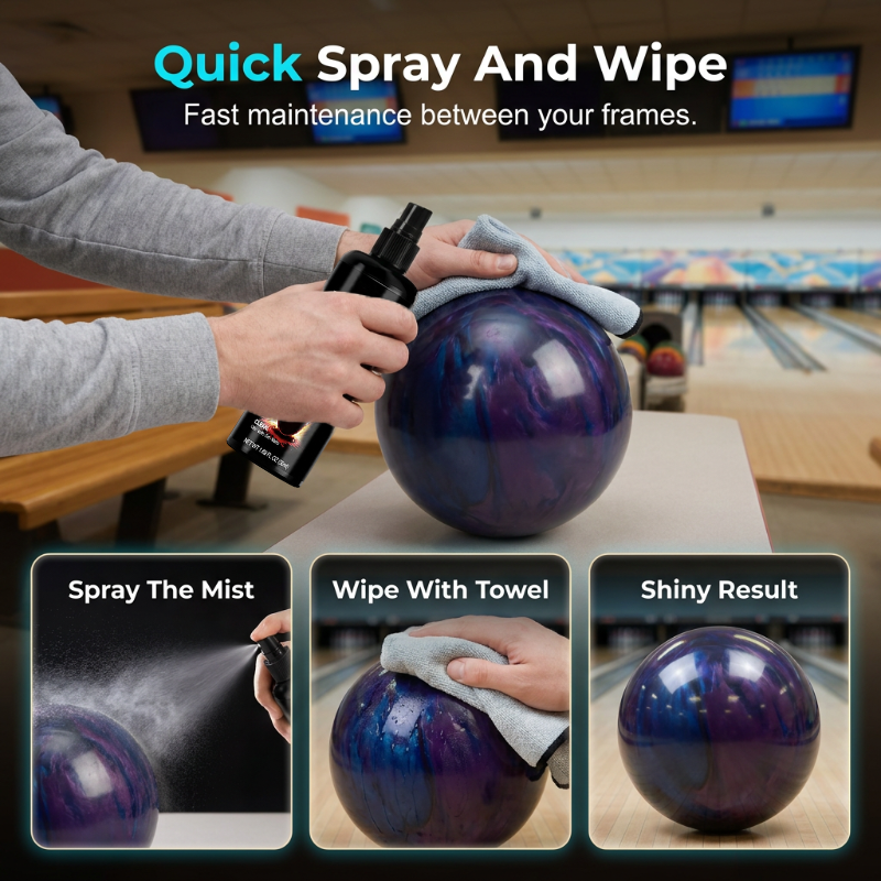 🎳 Quick-Drying Bowling Ball Spray — Professional Cleaner & Polish for Instant Shine