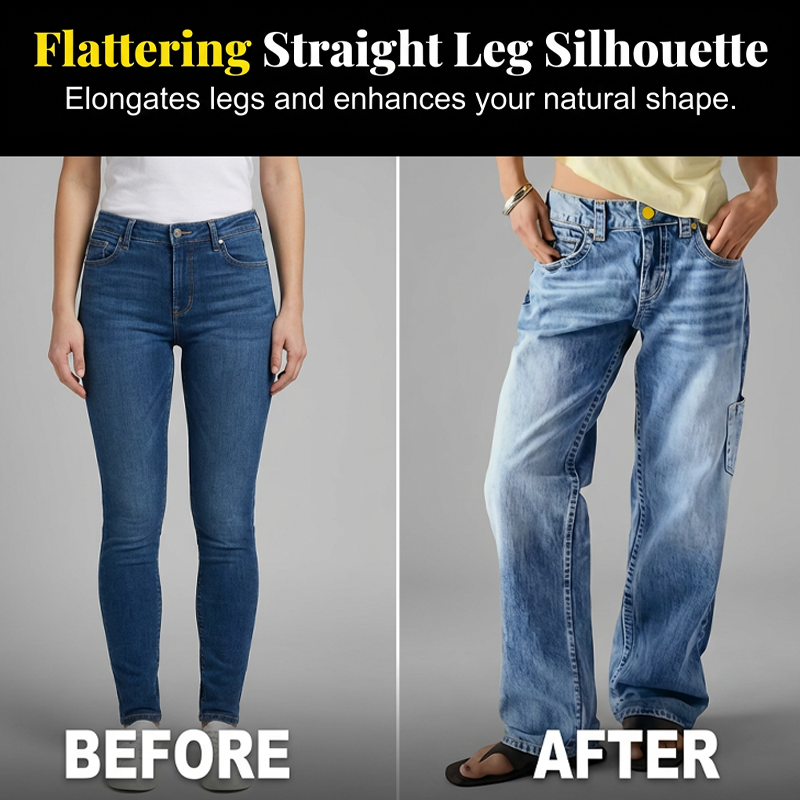 🎉 LIMITED TIME 50% OFF! 👖 Premium Loose Fit Straight Leg Jeans – High-Quality Denim, Relaxed Comfort & Effortless Style ✨