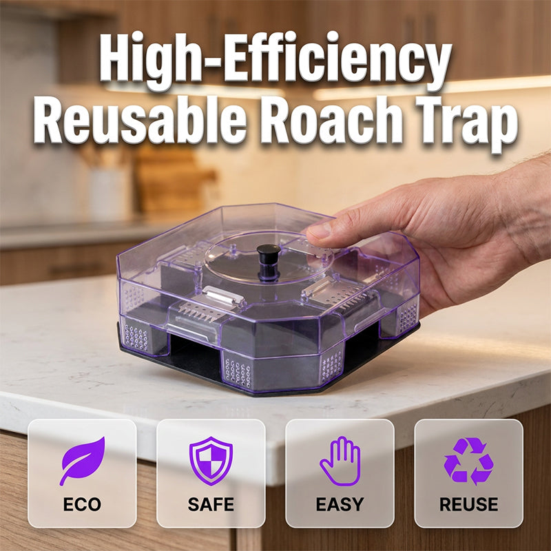 🔥Reusable Effective Roach Trap🪳😰Non-Toxic Sticky Cockroach Catcher for Kitchen Home Indoor Pest Control🚫
