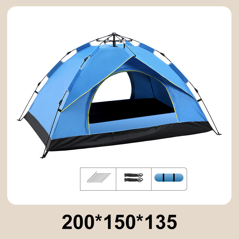 🏕️ 50% Off! ⛺ Automatic Quick Pop-Up Waterproof Camping Tent — Pop-up design, waterproof and UV-resistant — Fits 2–3 people — Perfect for the beach, music festivals, or forest adventures 🌧️