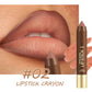 💄 Long-Lasting Matte Lip Crayon for Women – 2-in-1 Liner & Lipstick – Hydrating, Non-Drying & Precision Triangular Tip – 6 Colors ✨