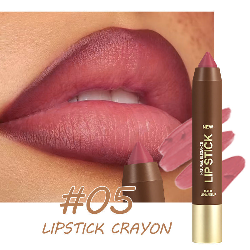 💄 Long-Lasting Matte Lip Crayon for Women – 2-in-1 Liner & Lipstick – Hydrating, Non-Drying & Precision Triangular Tip – 6 Colors ✨