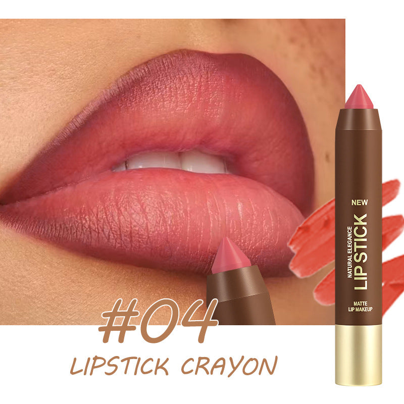 💄 Long-Lasting Matte Lip Crayon for Women – 2-in-1 Liner & Lipstick – Hydrating, Non-Drying & Precision Triangular Tip – 6 Colors ✨